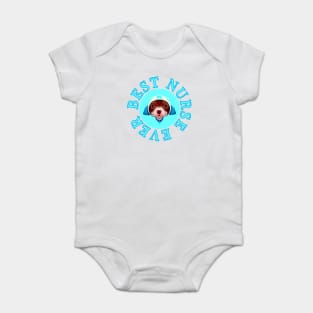 Best Medical Nurse Cute Pitbull Design Baby Bodysuit